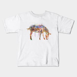 Zebra watercolor painting Kids T-Shirt